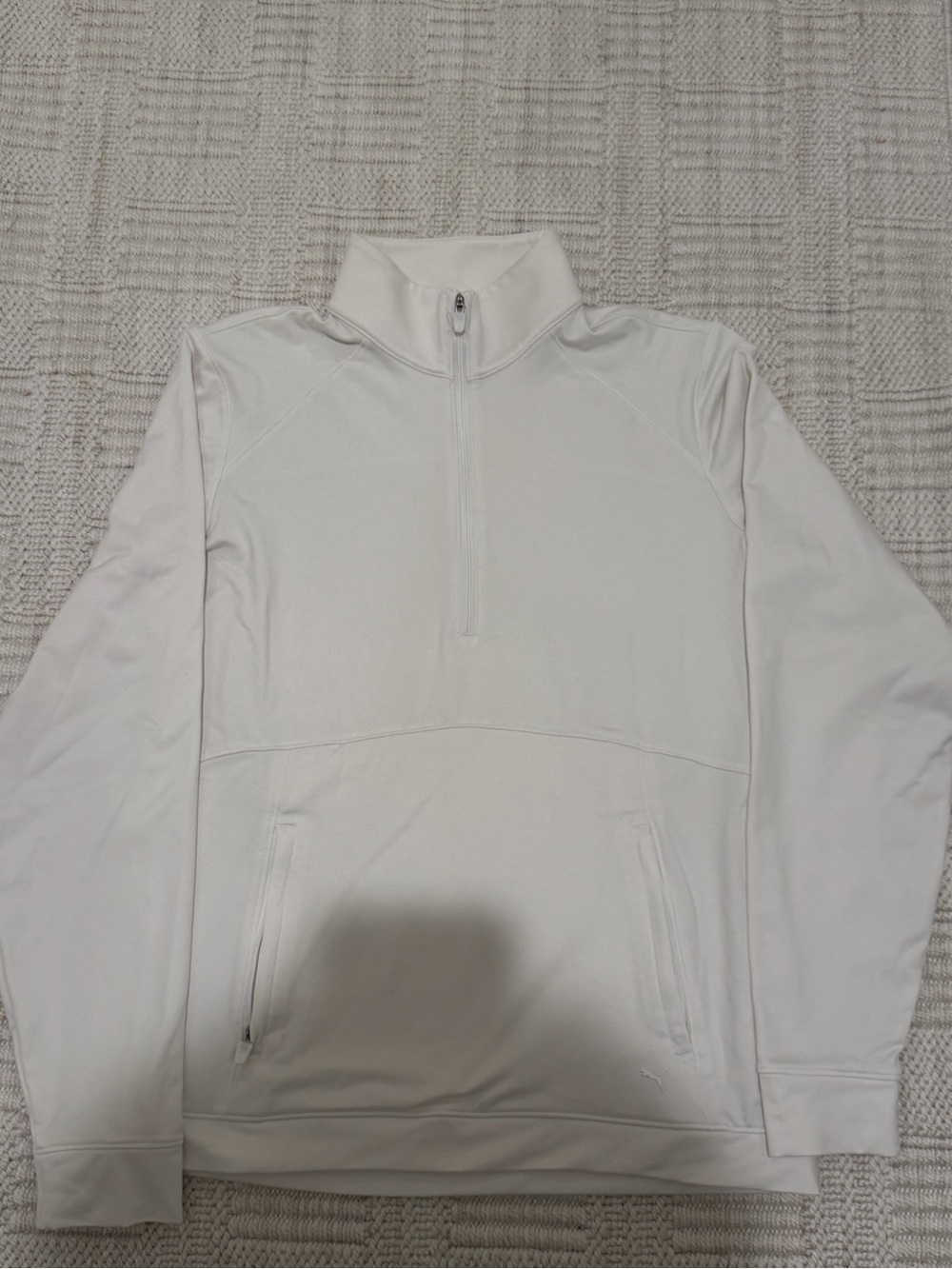 Puma Women's Half-Zip Pullover Sweatshirt in Off-White